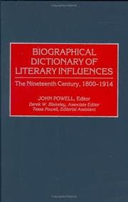 Tapa de Biographical Dictionary of Literary Influences