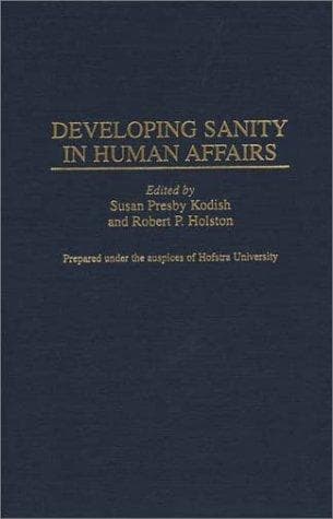 Tapa de Developing sanity in human affairs