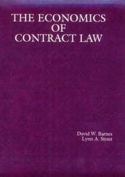 Tapa de The economics of contract law