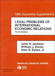 Tapa de Documents Supplement to Legal Problems of International Economic Relations