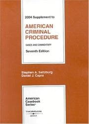 Tapa de 2004 Supplement to American Criminal Procedure