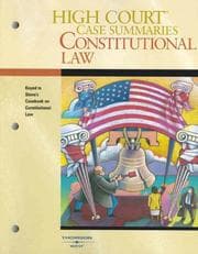 Tapa de High Court Case Summaries on Constitutional LawKeyed to Stone, 5th (High Court Case Summaries)
