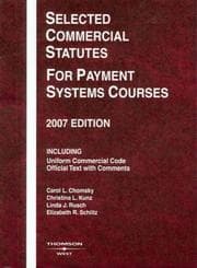 Tapa de Selected commercial statutes for payment systems courses