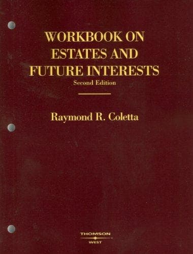 Tapa de Workbook on Estates and Future Interests