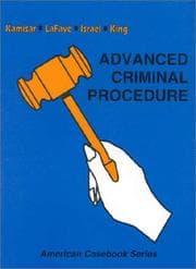 Tapa de Advanced criminal procedure