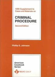 Tapa de 1999 Supplement to Cases and Materials on Criminal Procedure