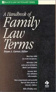 Tapa de A handbook of family law terms