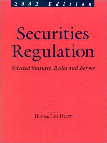 Tapa de Securities Regulation
