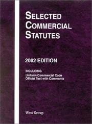 Tapa de Selected Commercial Statutes, 2002