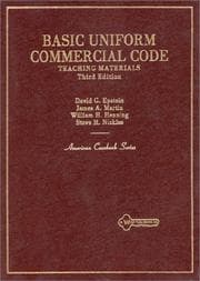 Tapa de Basic uniform commercial code teaching materials