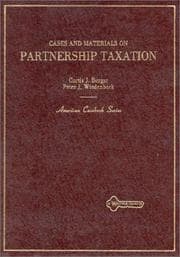 Tapa de Cases and materials on partnership taxation