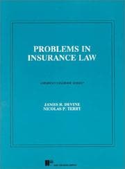 Tapa de Problems in insurance law