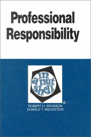 Tapa de Professional responsibility in a nutshell