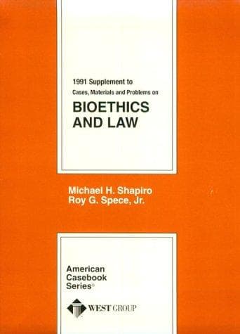 Tapa de Supplement to Bioethics and Law