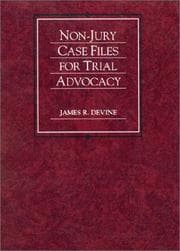 Tapa de Non-jury case files for trial advocacy