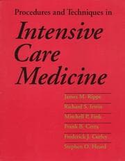 Tapa de Procedures and Techniques in Intensive Care Medicine