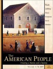 Tapa de The American People, Vol. 1, Chapters 1-16