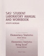 Tapa de Elementary Statistics and Elementary Statistics Using Excel, SAS Student Laboratory Manual and Workbook