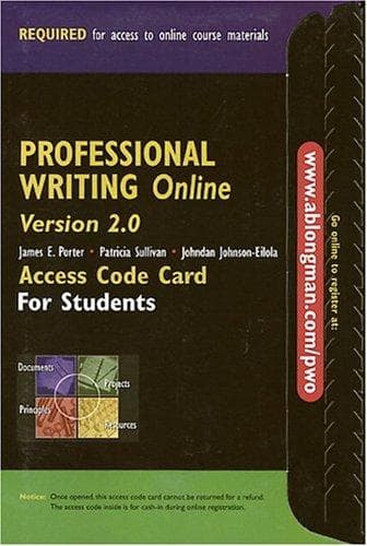 Tapa de Professional Writing Online, Version 2.0