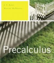 Tapa de Precalculus (Ratti/McWaters Series)