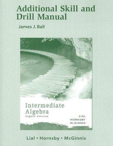 Tapa de Additional Skill and Drill Manual for Intermediate Algebra