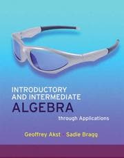 Tapa de Introductory and Intermediate Algebra through Applications