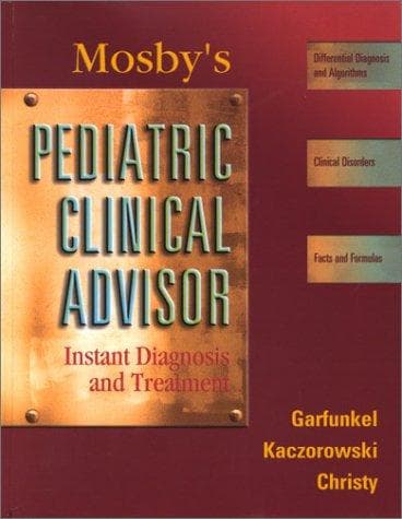 Tapa de Mosby's pediatric clinical advisor