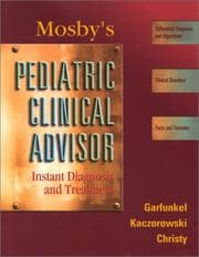 Tapa de Mosby's pediatric clinical advisor