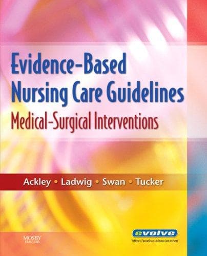 Tapa de Evidence-based nursing care guidelines