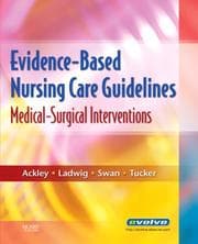 Tapa de Evidence-based nursing care guidelines