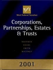 Tapa de 2001 Edition West's Federal Taxation