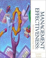 Tapa de Management Effectiveness