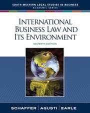 Tapa de International business law and its environment