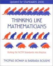 Tapa de Thinking like mathematicians