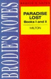 Tapa de John Milton's Paradise Lost and II (Brodie's Notes on John Milton's Paradise Lost & II)