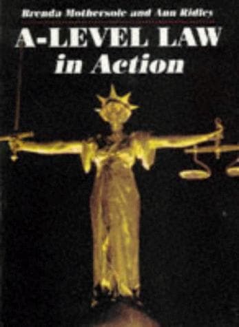 Tapa de A-Level Law in Action