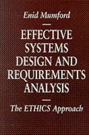 Tapa de Effective Systems Design And Requirements Analysis