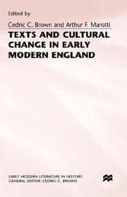 Tapa de Texts and cultural change in early modern England