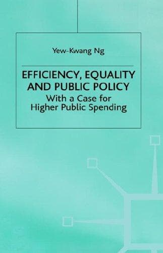 Tapa de Efficiency, Equality and Public Policy