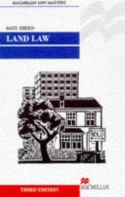 Tapa de Land Law (Palgrave Law Masters)