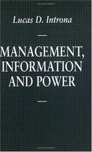 Tapa de Management, Information and Power