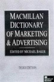 Tapa de Dictionary of Marketing and Advertising (Macmillan Business)