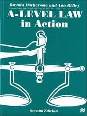 Tapa de A-Level Law In Action