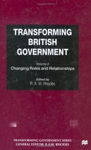 Tapa de Transforming British government. Vol.1