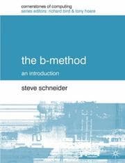 Tapa de The B-method (Cornerstones of Computing)
