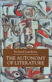 Tapa de The autonomy of literature