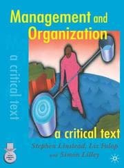 Tapa de Management and organization