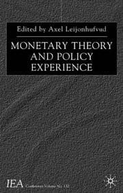 Tapa de Monetary Theory and Policy Experience (International Economic Association Conference Volumes)