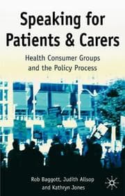 Tapa de Speaking for patients and carers