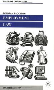 Tapa de Employment Law (Palgrave Law Masters)